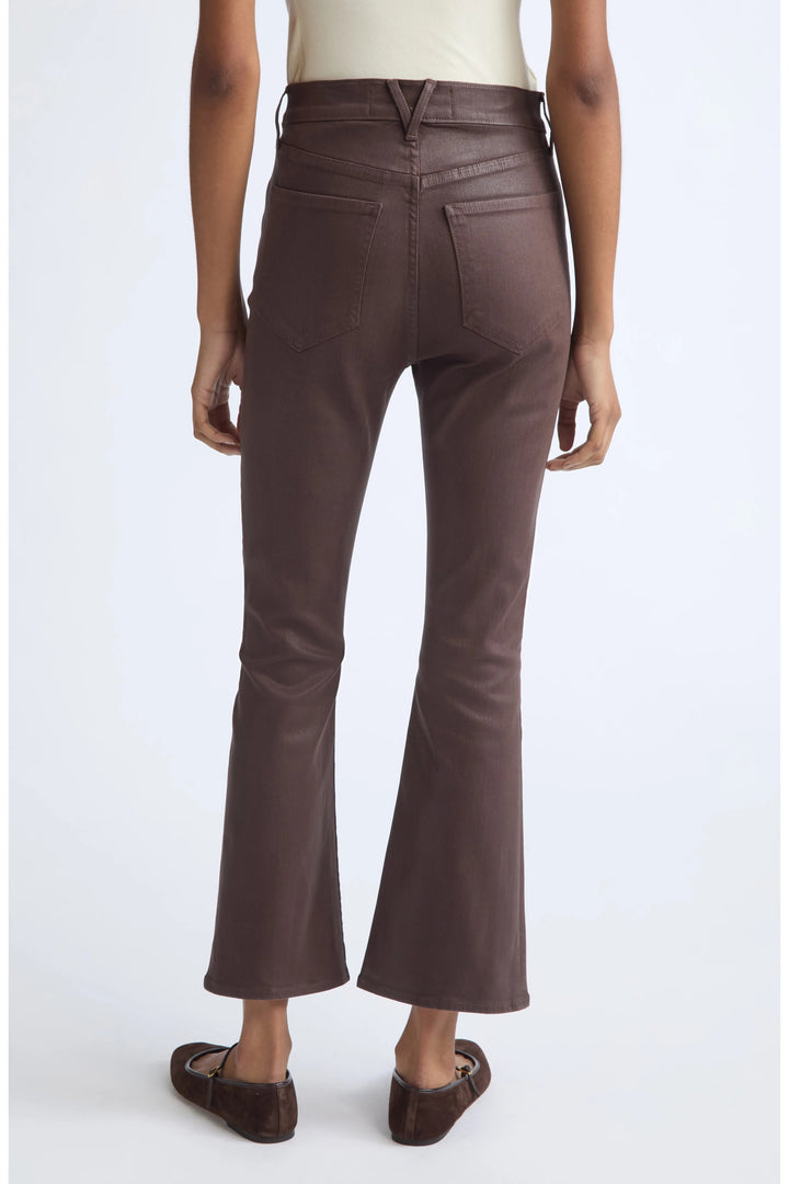 Carson Coated High Waist Jeans in Espresso