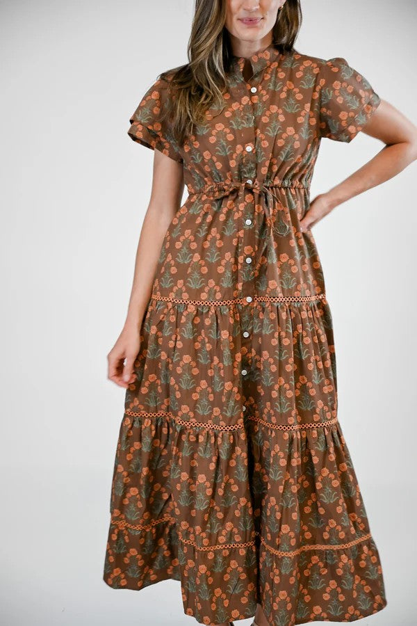 Hurley Dress in Maple Posy