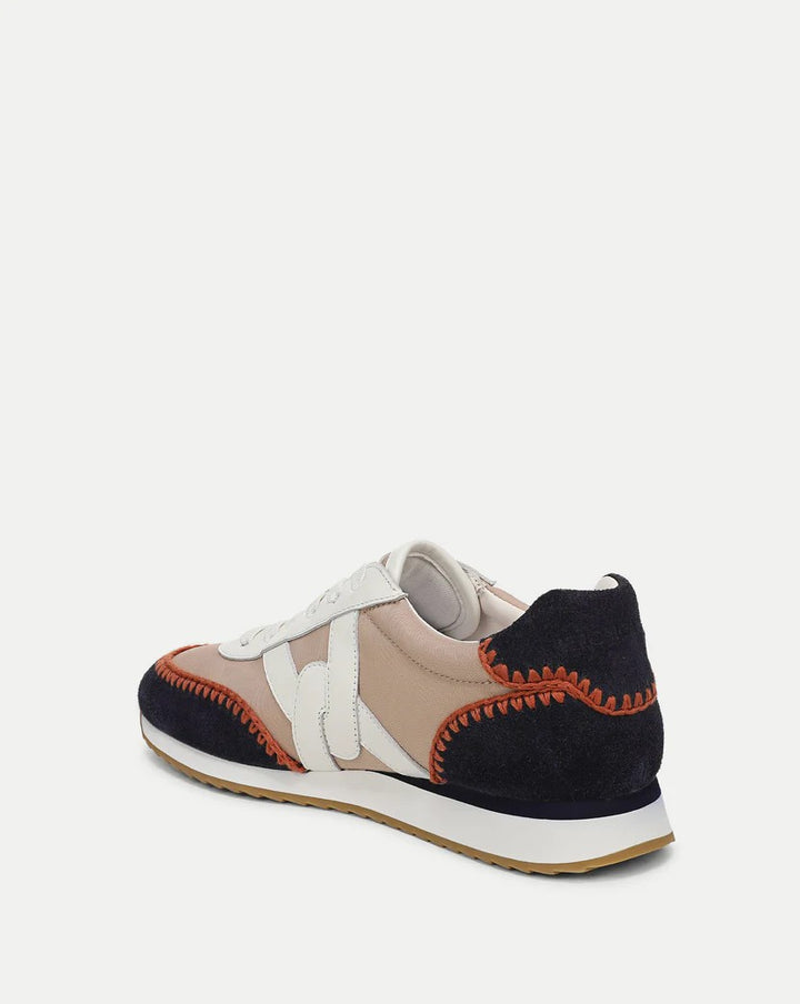 Penrose Whipstitch Sneaker in Sand/Navy