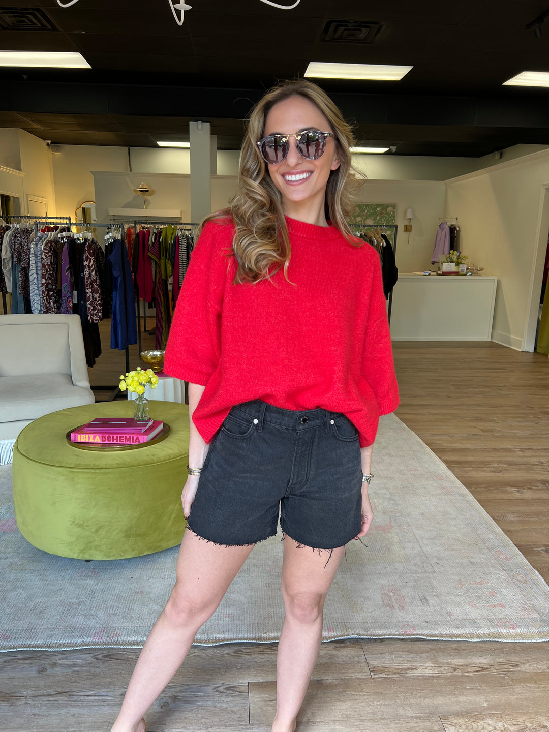 Paint the Town Red Knit Top