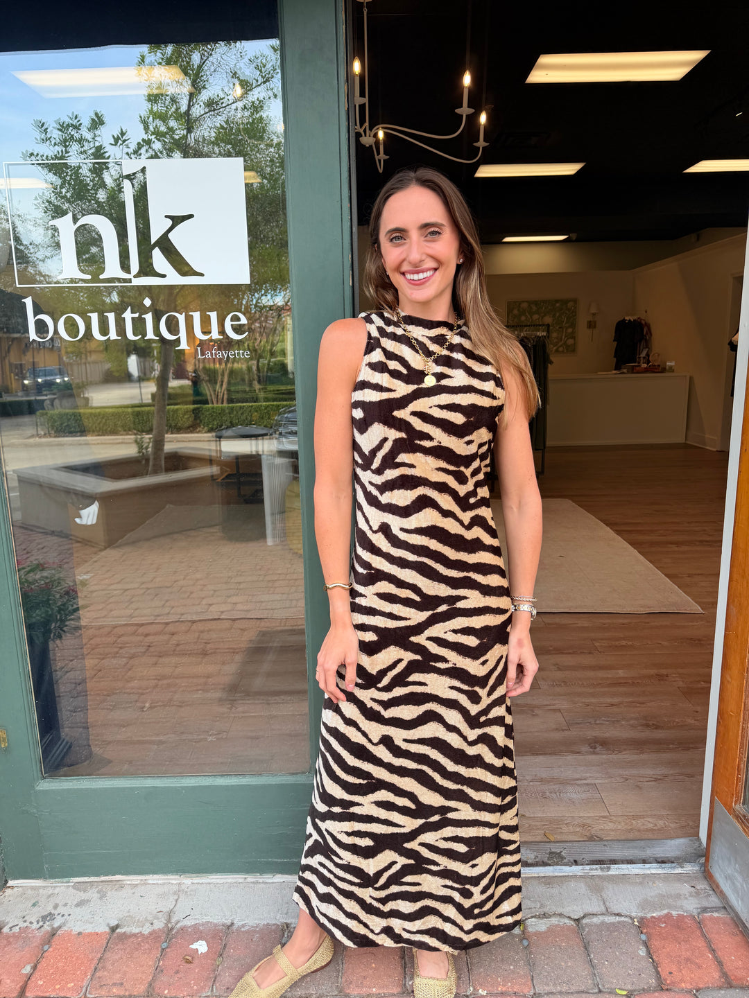 Maxi Dress in Zebra Print