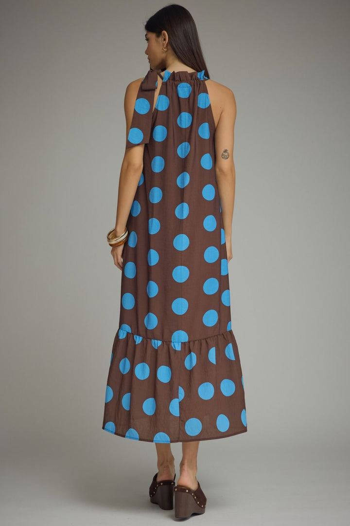 Polka Dot Halter Maxi