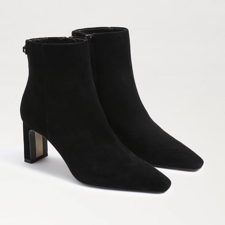 Saige Ankle Bootie in Black Suede