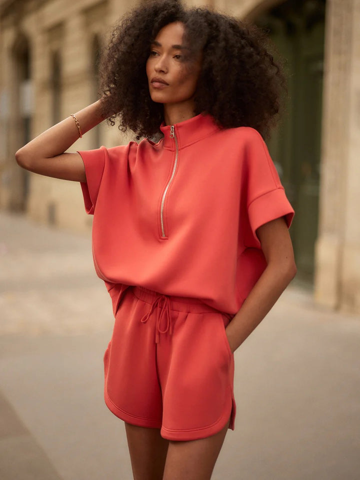 Ritchie Short Sleeve Sweat in Summer Fig