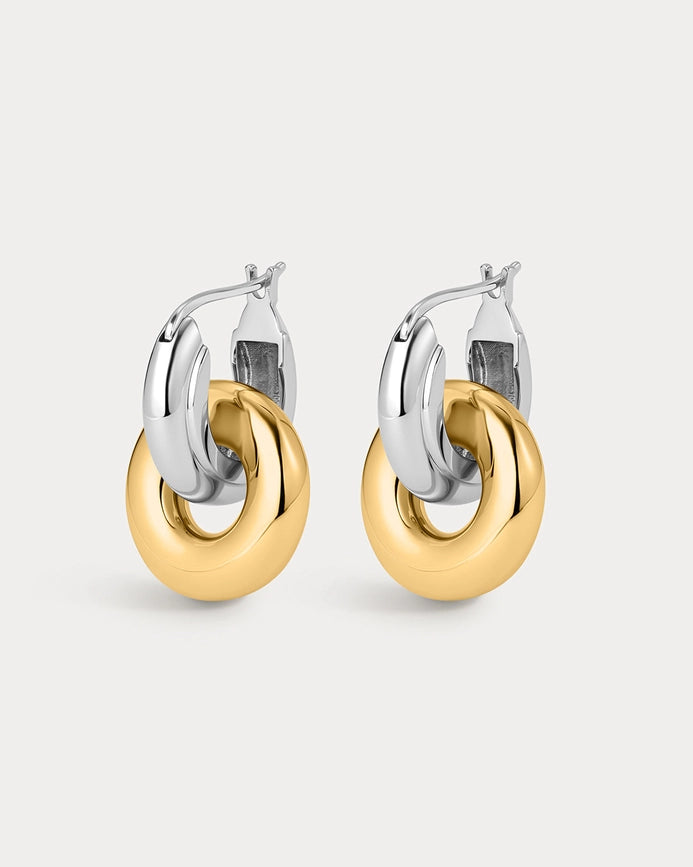 Two-Tone Interlock Hoops