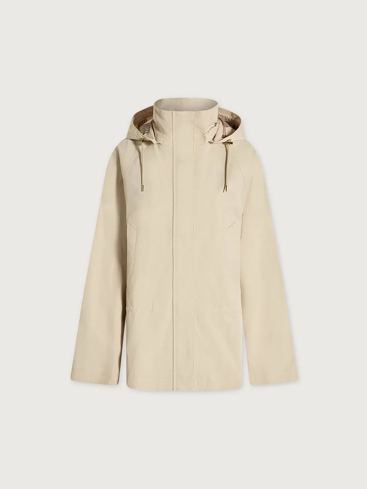 Etta Short Rain Jacket in Birch