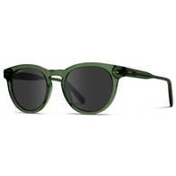 Tate Classic Round Polarized Sunglasses in Green Frame/Black Lens