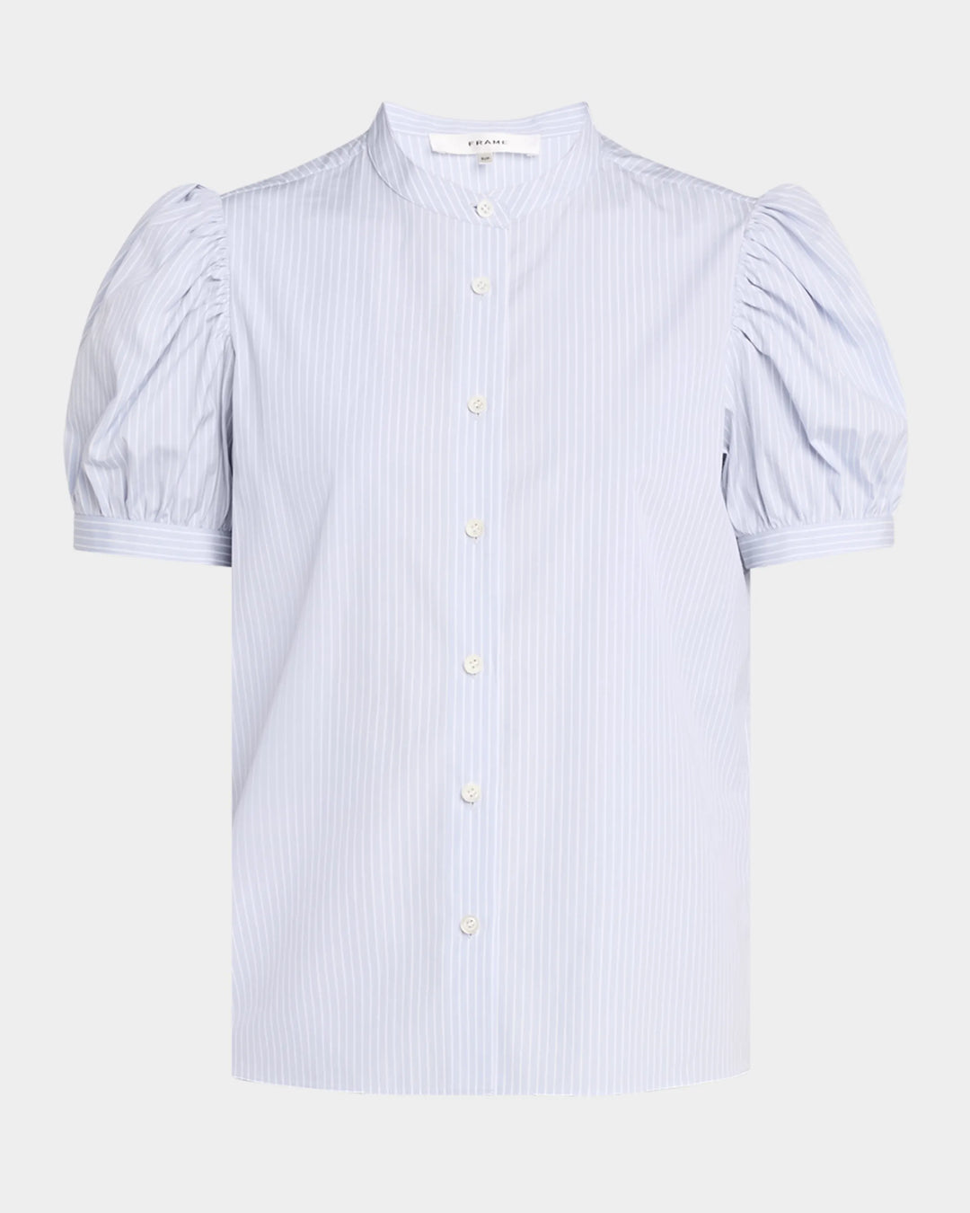 The Gathered Top in Light Chambray Multi