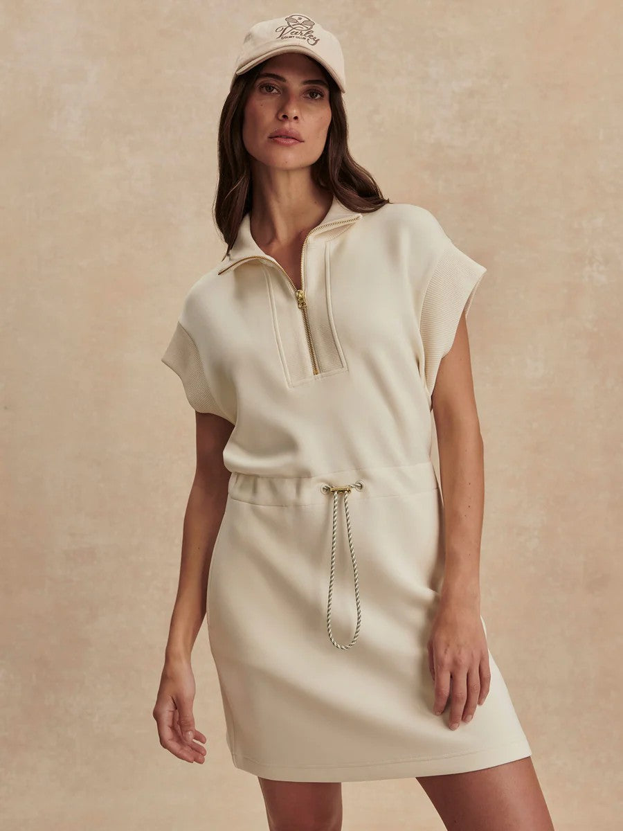 Avaya Half Zip Dress in Pristine