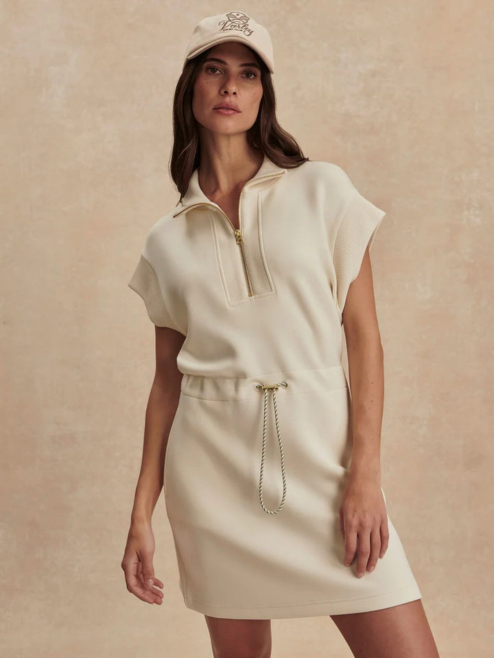 Avaya Half Zip Dress in Pristine