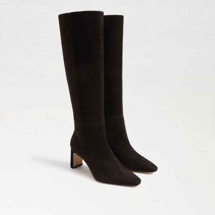 Sylvia Knee High Boot in Chocolate Suede