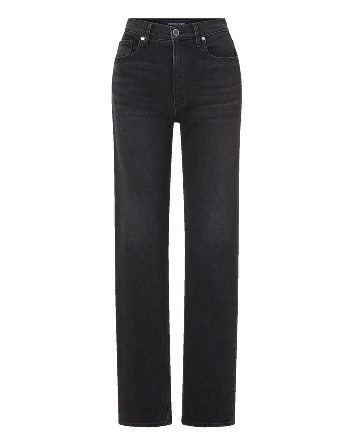 Leah Mid Rise Straight Leg Jean in Black Onyx