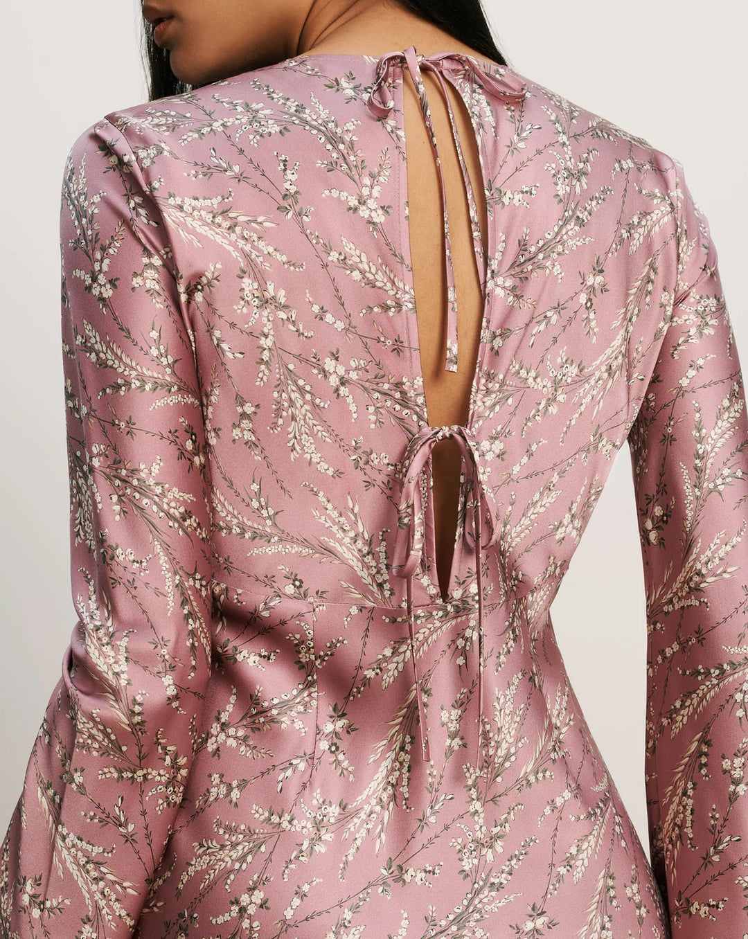 Gemma Silk-Blend Midi Dress in Orchid Haze
