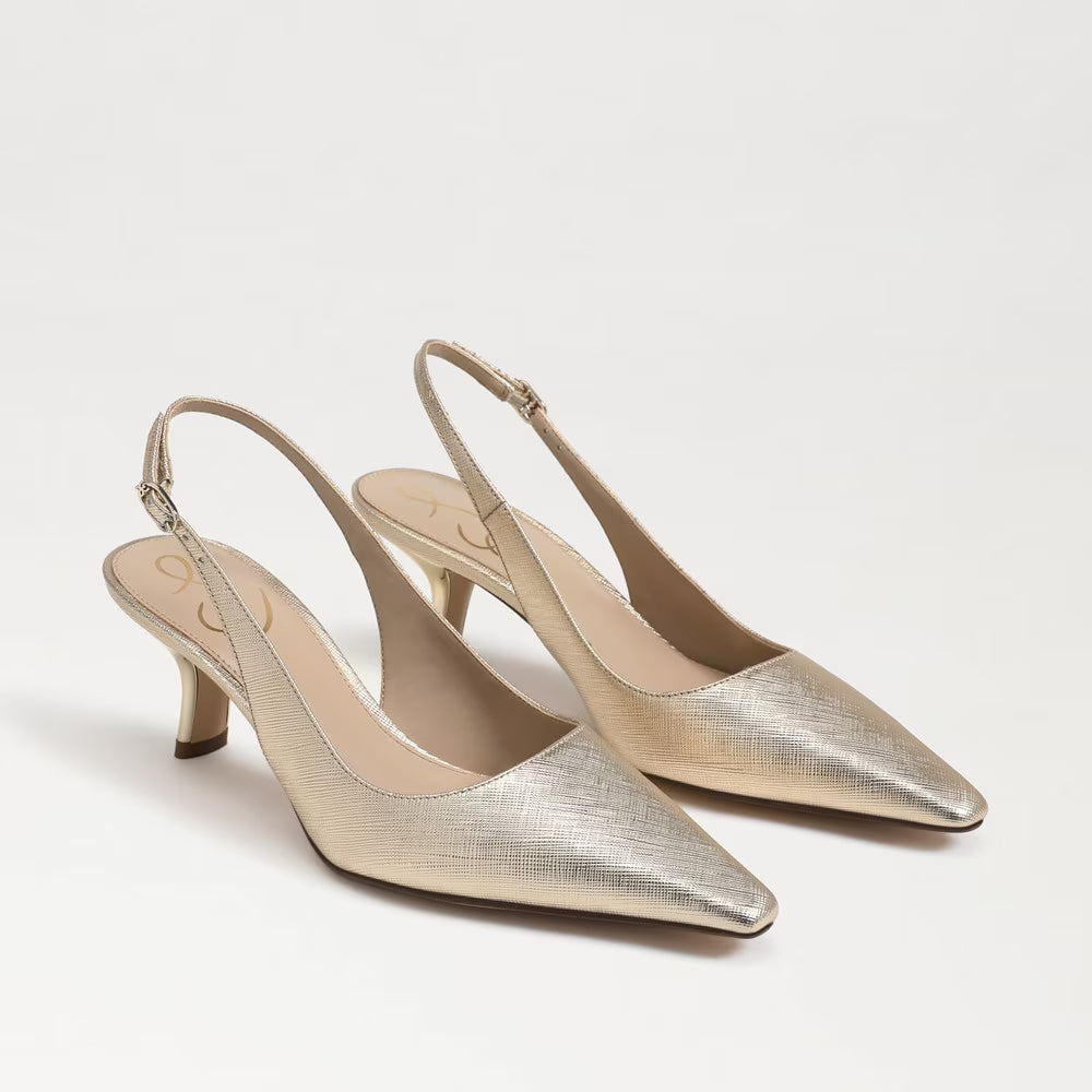 Bianka Slingback Pump in Gold Leaf