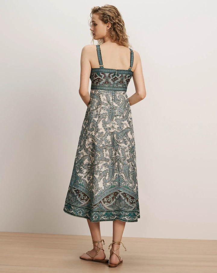 Rye Linen-Silk Midi Dress