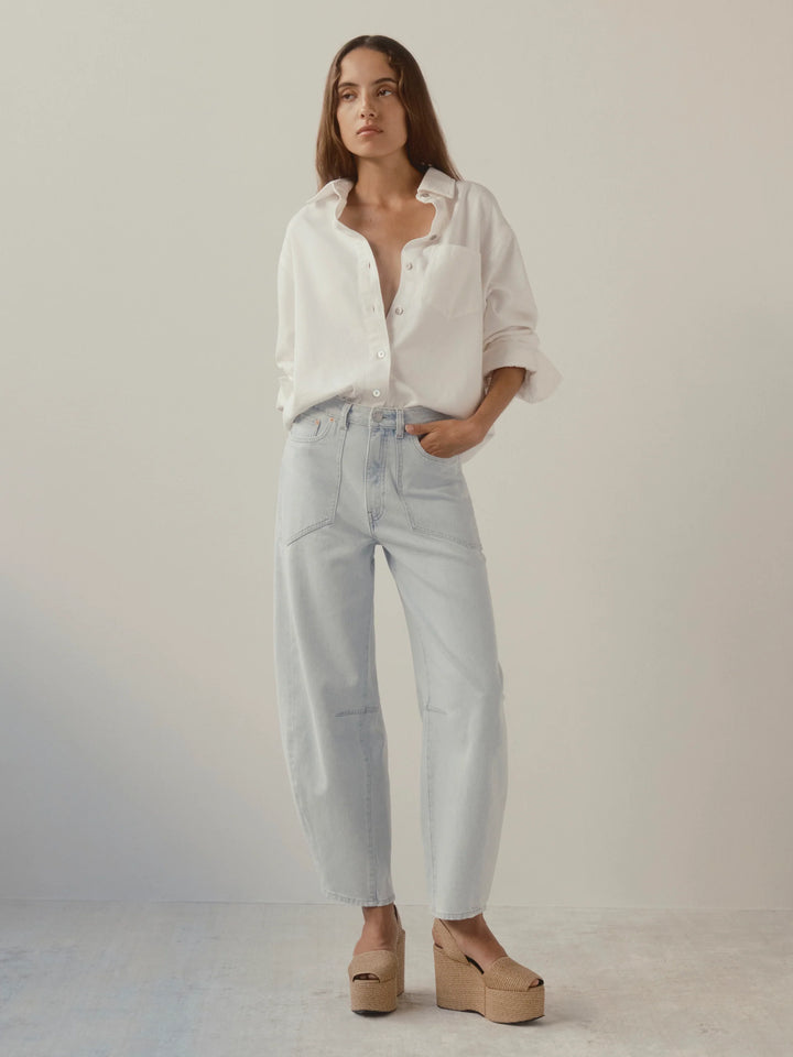 Micro Barrel Jean in Saltstone
