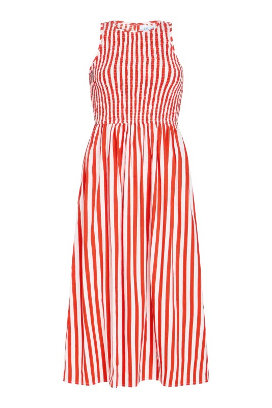 Stroll Dress I Red Stripes