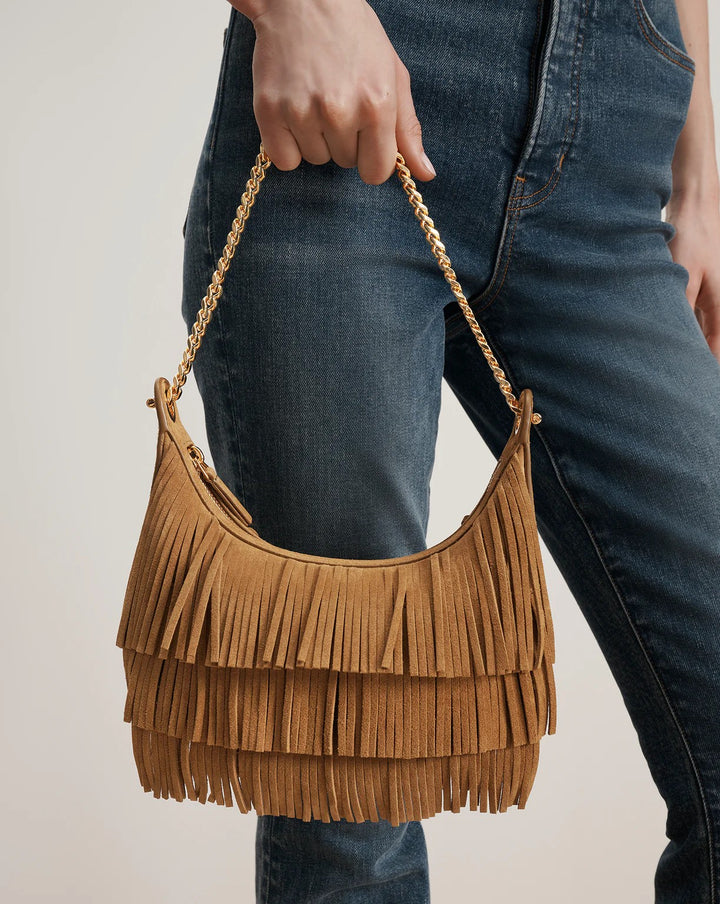Fringe Fortune Shoulder Bag in Acorn