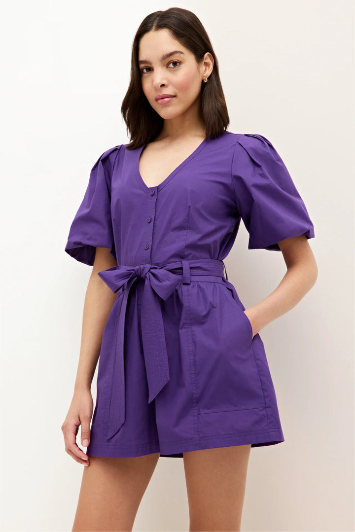 Devin Romper in Purple