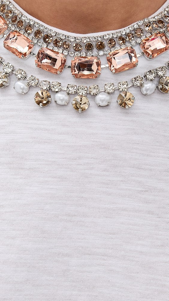 Pearl Rhinestone Necklace Danielle Tee