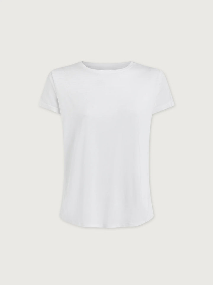 Saskia Seamless Longline Tee in White