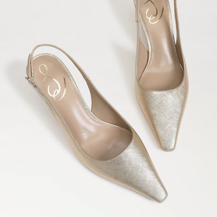 Bianka Slingback Pump in Gold Leaf