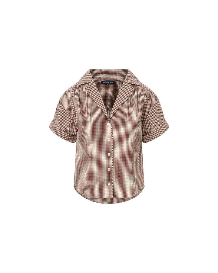 Ilene Gingham Button Down Top