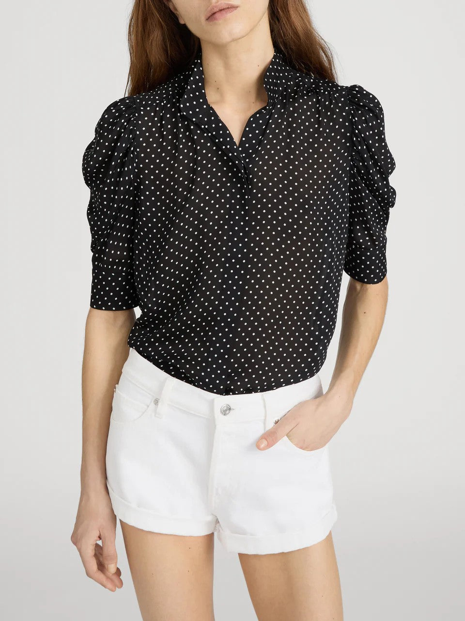 Gillian Top I Black Polka Dot