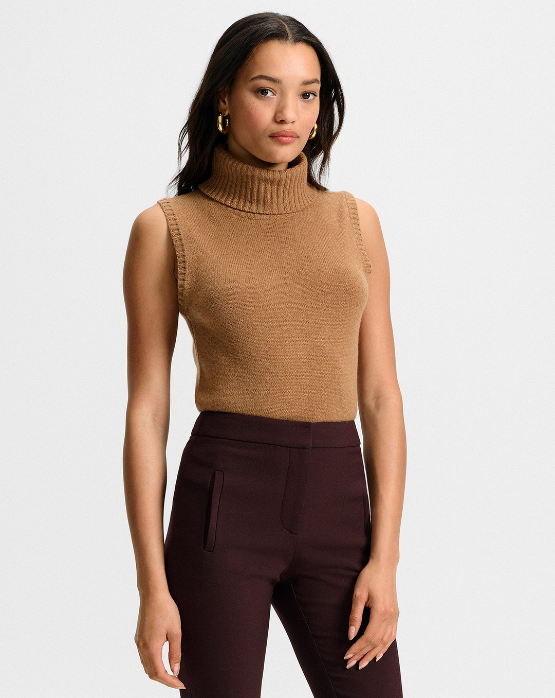 Mazzy Cashmere Shell in Dark Acorn