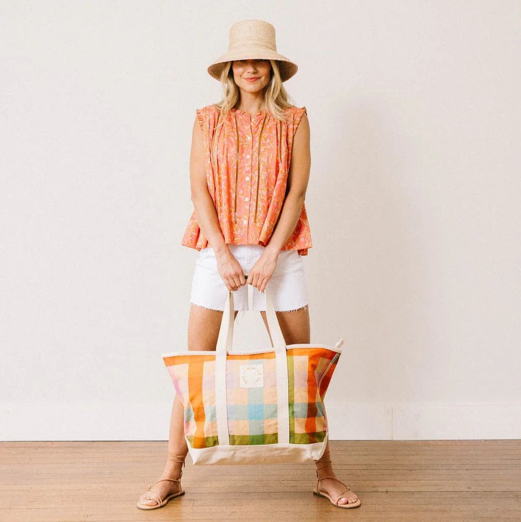 Pink Folk Floral Augustine Top