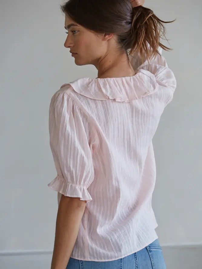 Baby Pink Ruffle Top