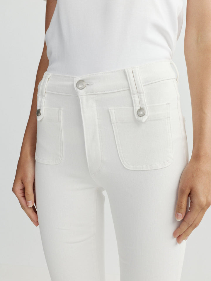 Bridget Boot High Rise Instasculpt Crop Jeans in White