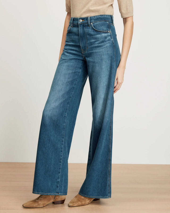 Kasey Wide-Leg Jean in Bright Blue Denim