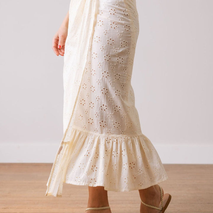 Ivory Eyelet Vienna Sarong