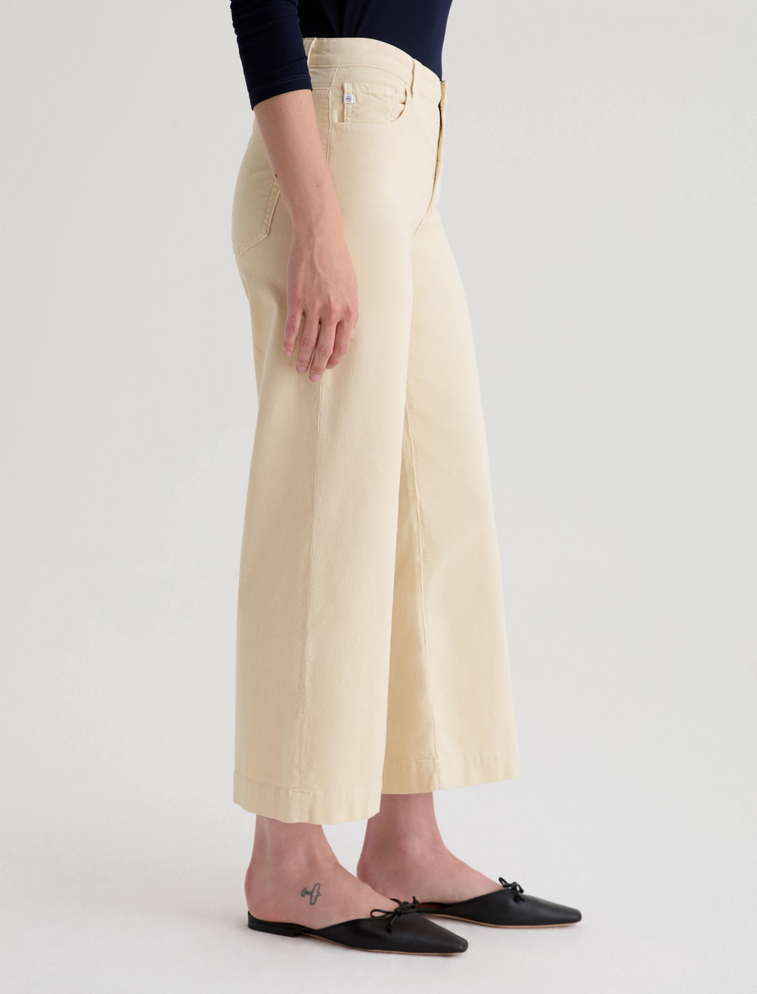 Saige Wide Leg Crop in Opal Stone