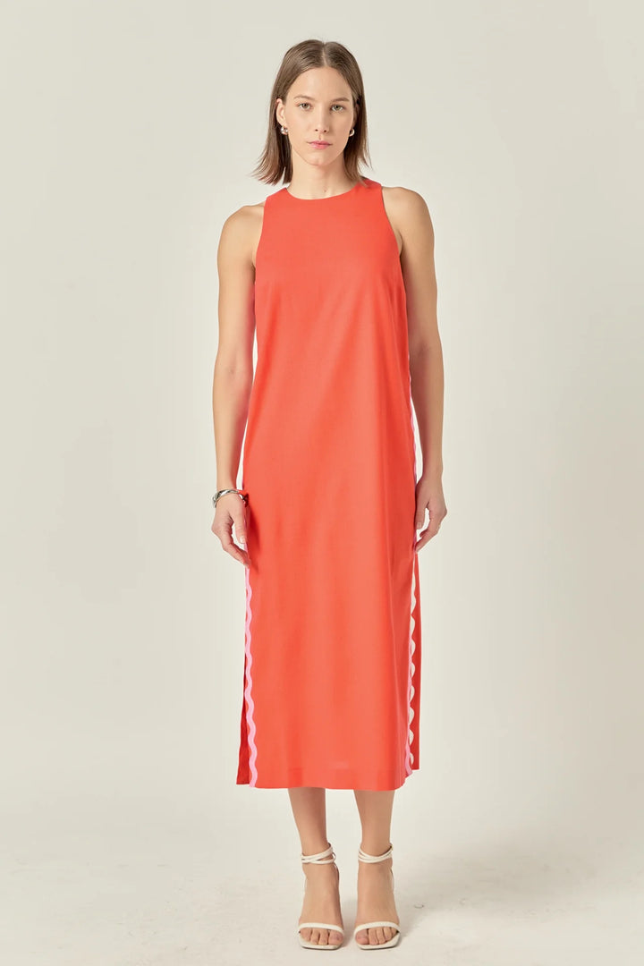Sleeveless Ric Rac Midi Dress