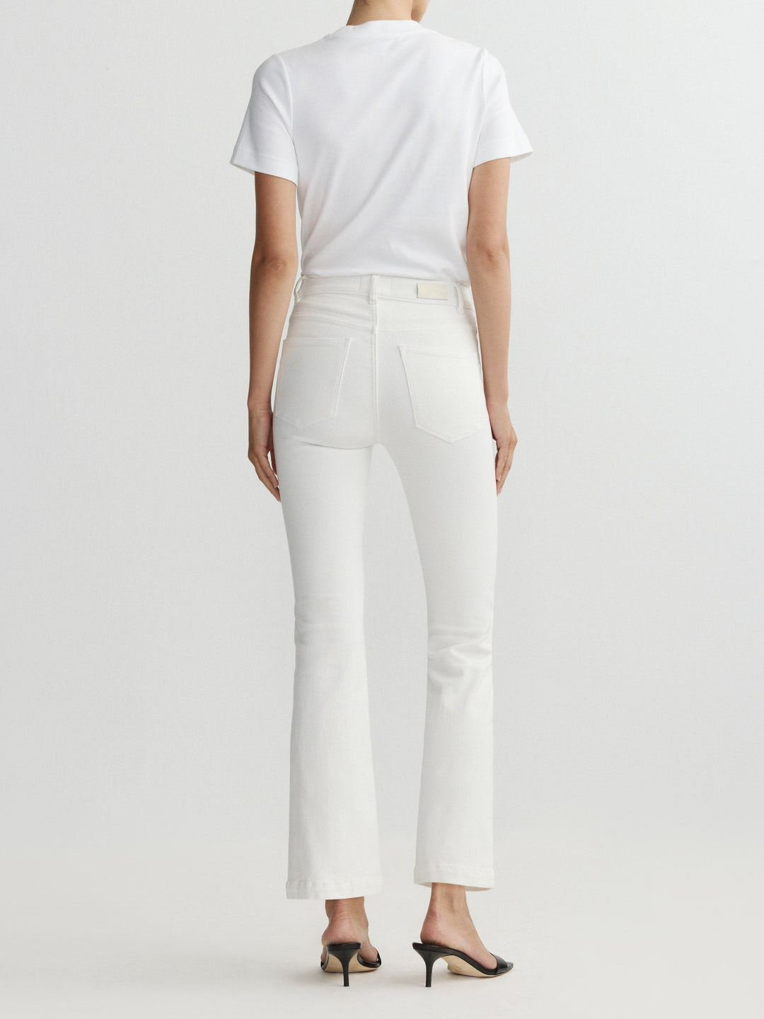 Bridget Boot High Rise Instasculpt Crop Jeans in White