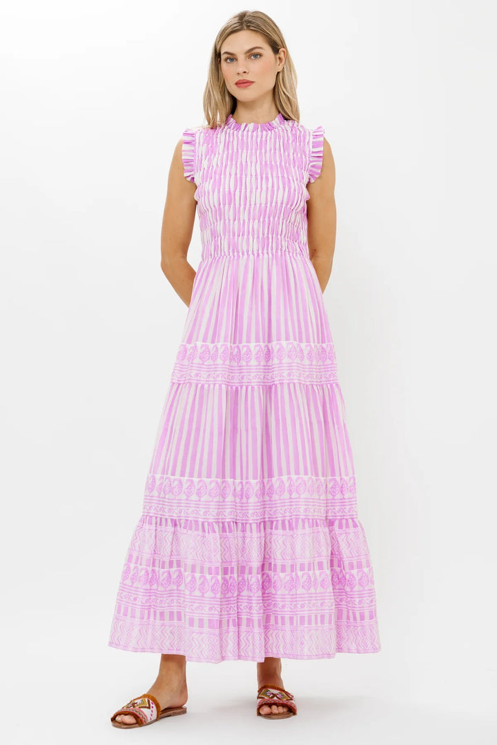 Sleeveless Smocked Maxi in Santorini Lilac