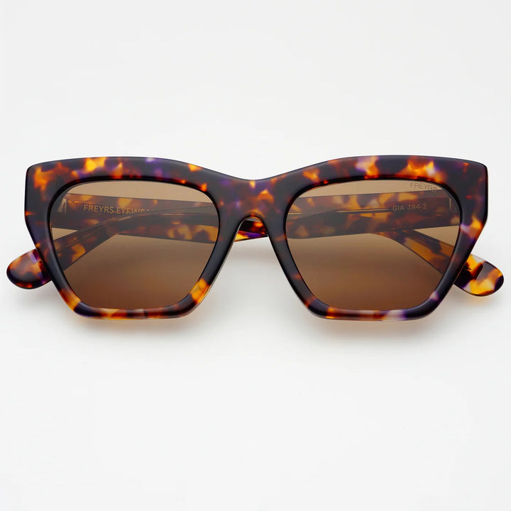 Gia Acetate Cat Eye Sunglasses in Tortoise