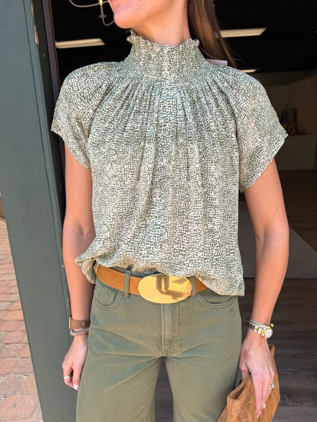 Katarina Blouse in Sage Dish Dash
