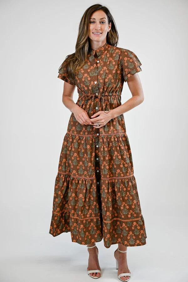 Hurley Dress in Maple Posy
