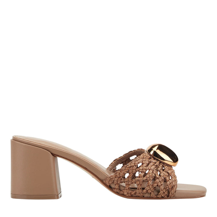 Farrel Woven Mule Sandal in Med Natural