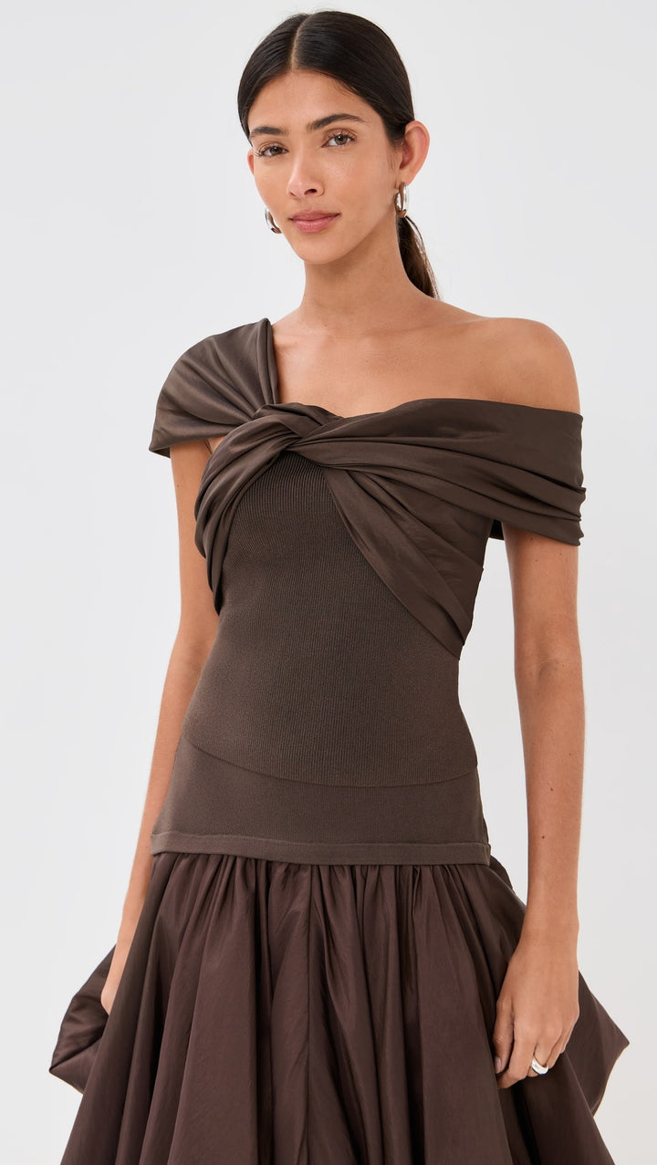 Celiana Knit Top in Chocolate