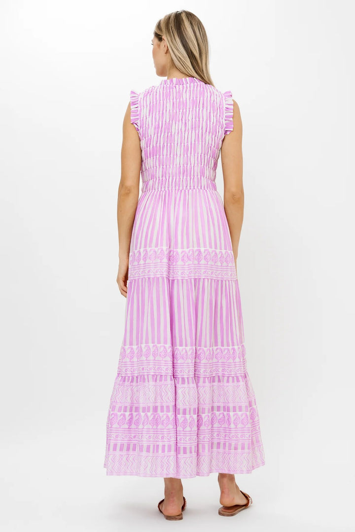 Sleeveless Smocked Maxi in Santorini Lilac