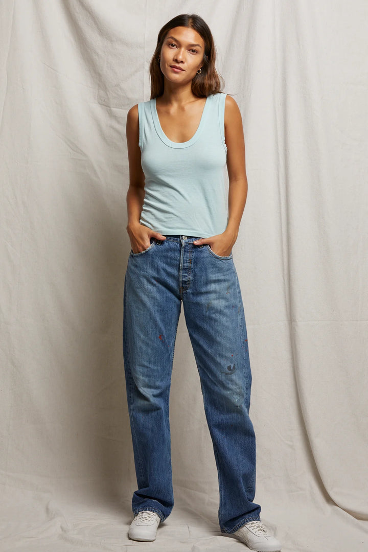 Rib Scoop Tank in Blue