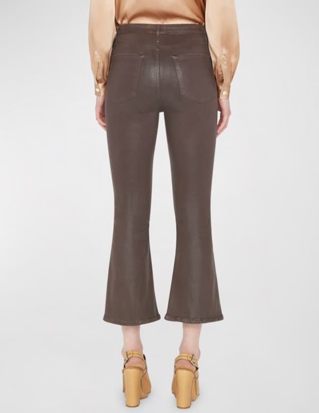 Le Crop Flare in Espresso Coated