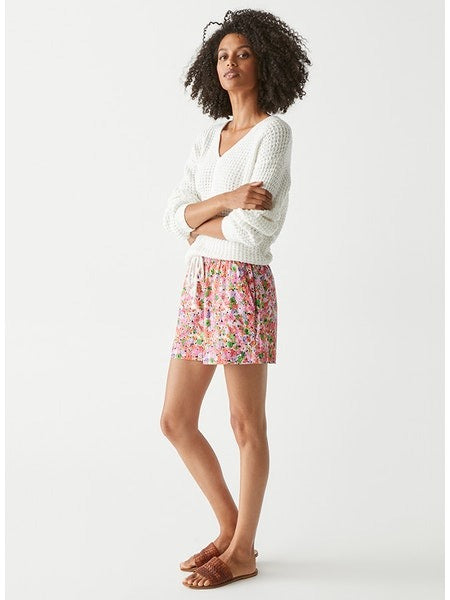 Monty Tie Front Shorts in Warm Combo