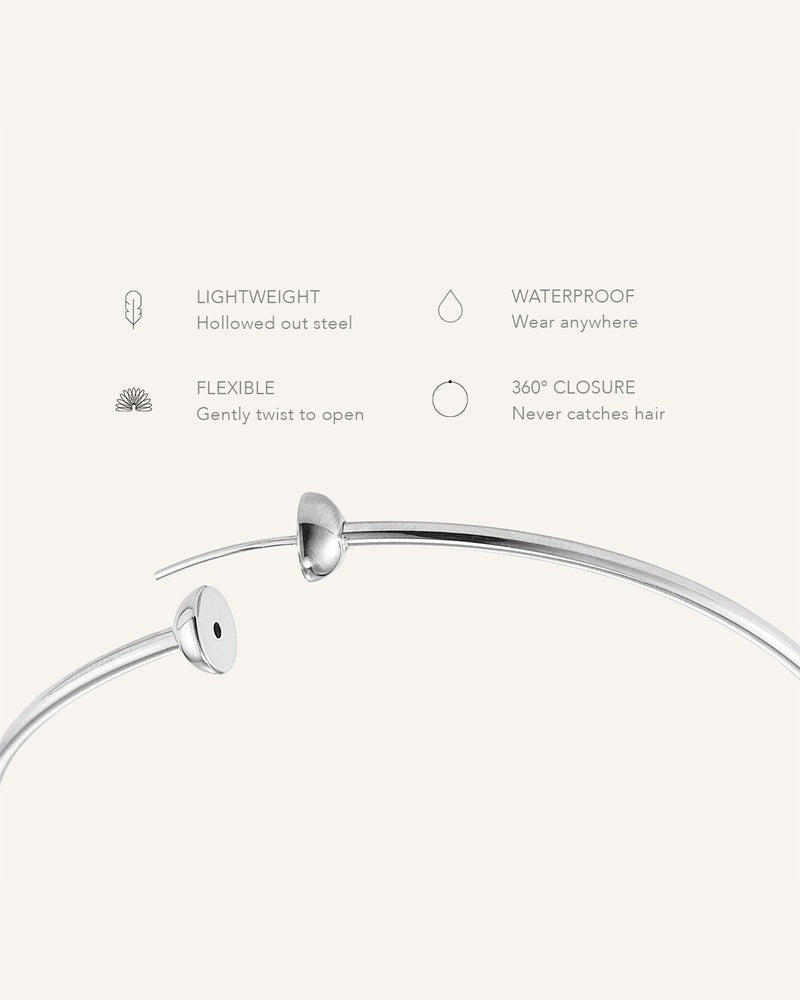 Icon Hoops - Small in Silver