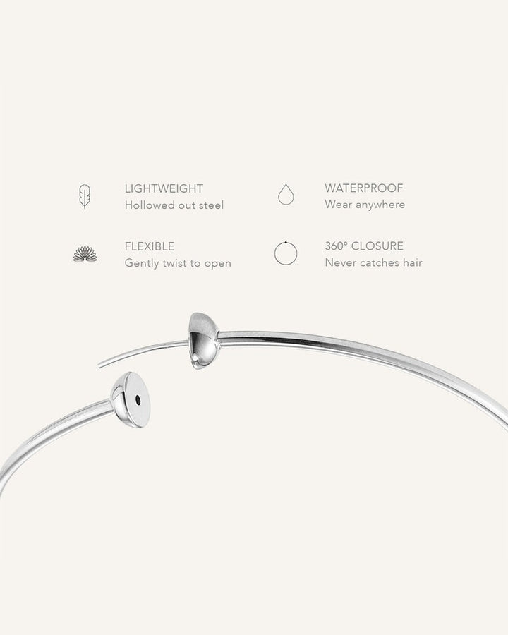 Icon Hoops - Small in Silver