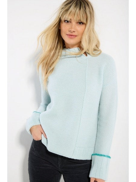 Uptown Sweater in Barely Blue